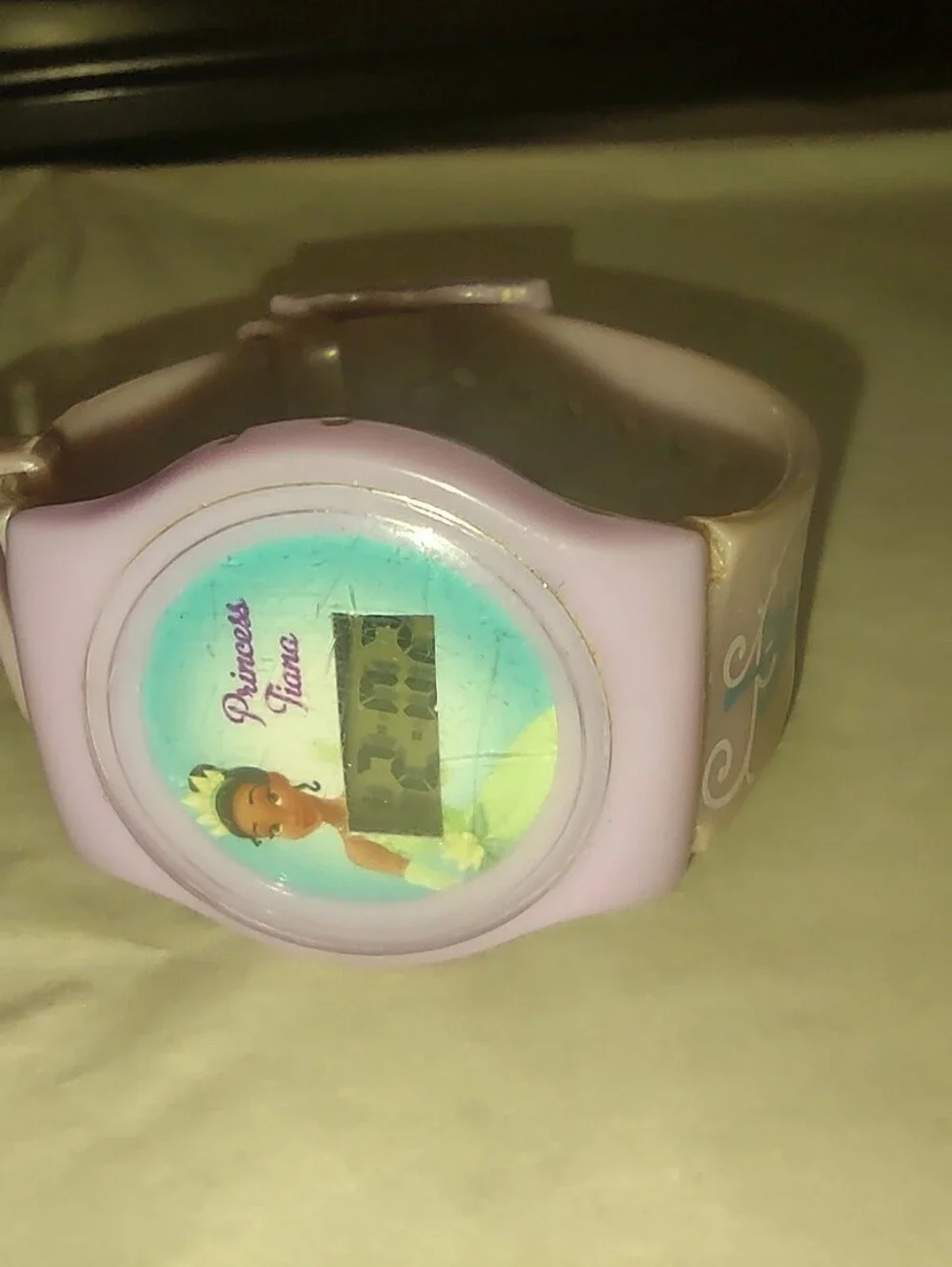 Princess Tiana Kids Digital Watch - Light Purple